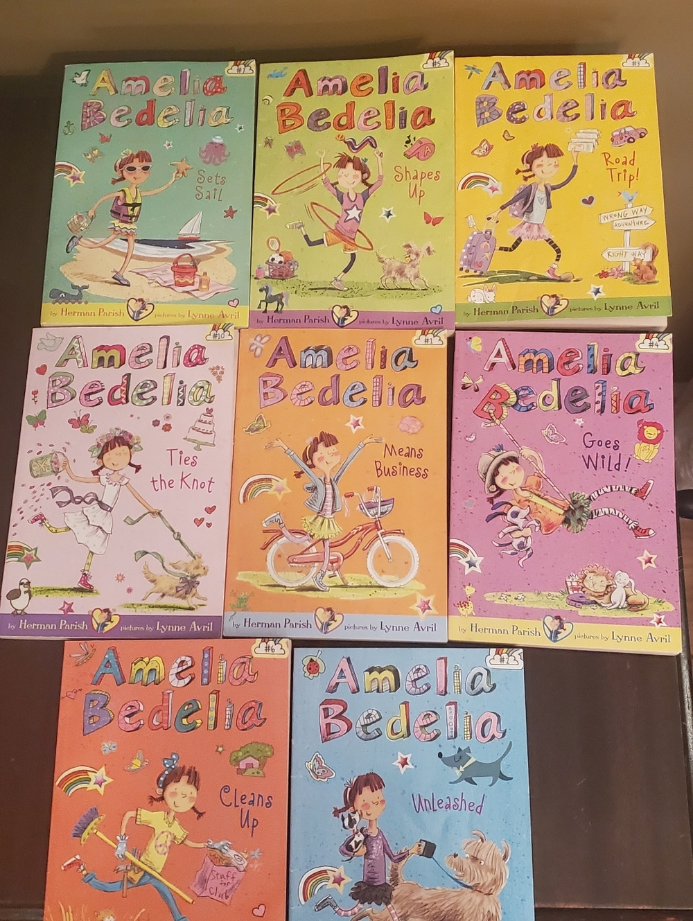 Amelia Bedelia Books- (8) Colorful Children's Chapter Books